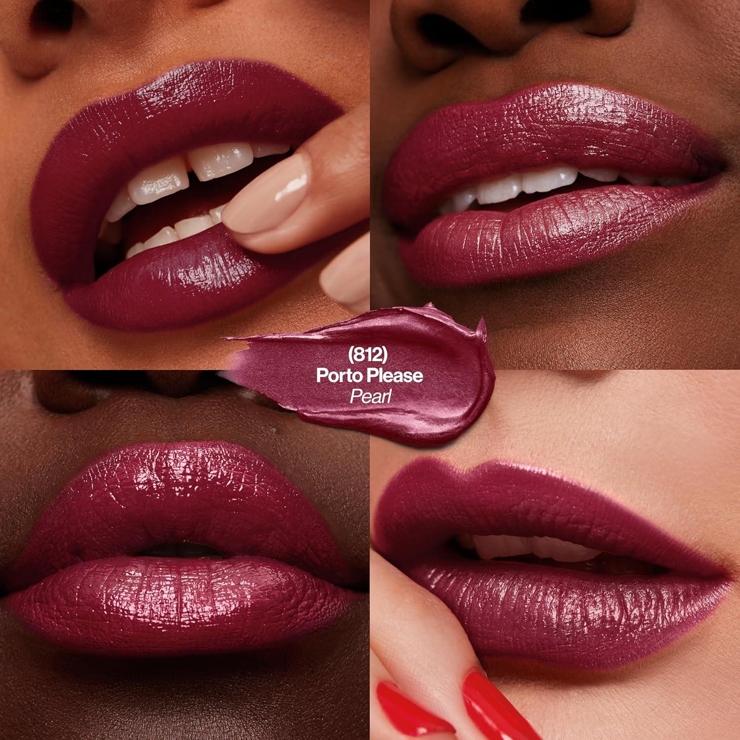 image:imageREVLON Super Lustrous Lipstick Creamy Formula For Soft FullerLooking Lips Moisturized Feel Iced Amethyst 625 015 oz812 Porto Please