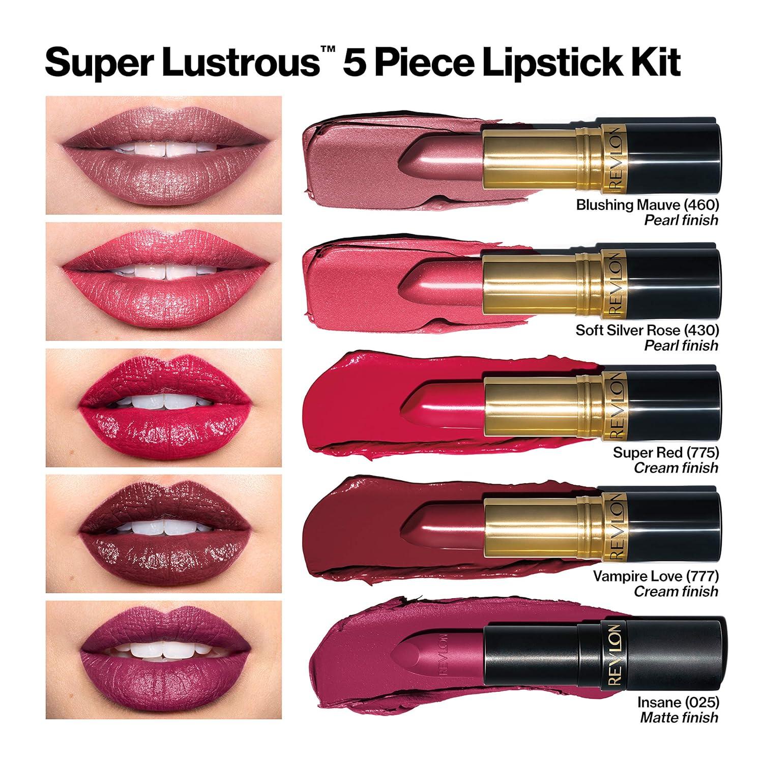 image:imageREVLON Super Lustrous Lipstick Creamy Formula For Soft FullerLooking Lips Moisturized Feel Iced Amethyst 625 015 ozCream Pearl Matte Set