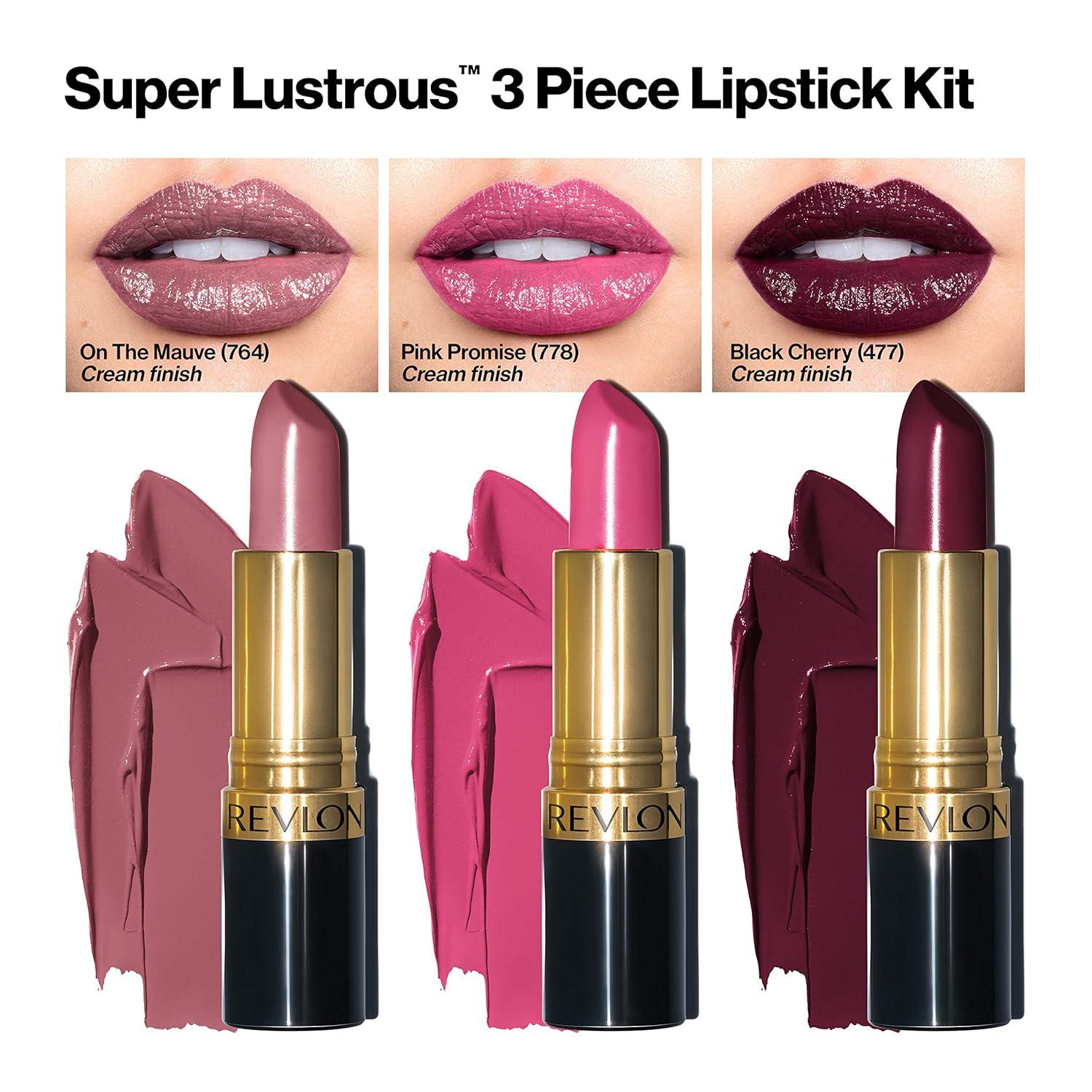 image:imageREVLON Super Lustrous Lipstick Creamy Formula For Soft FullerLooking Lips Moisturized Feel Iced Amethyst 625 015 ozPlum Berry Set
