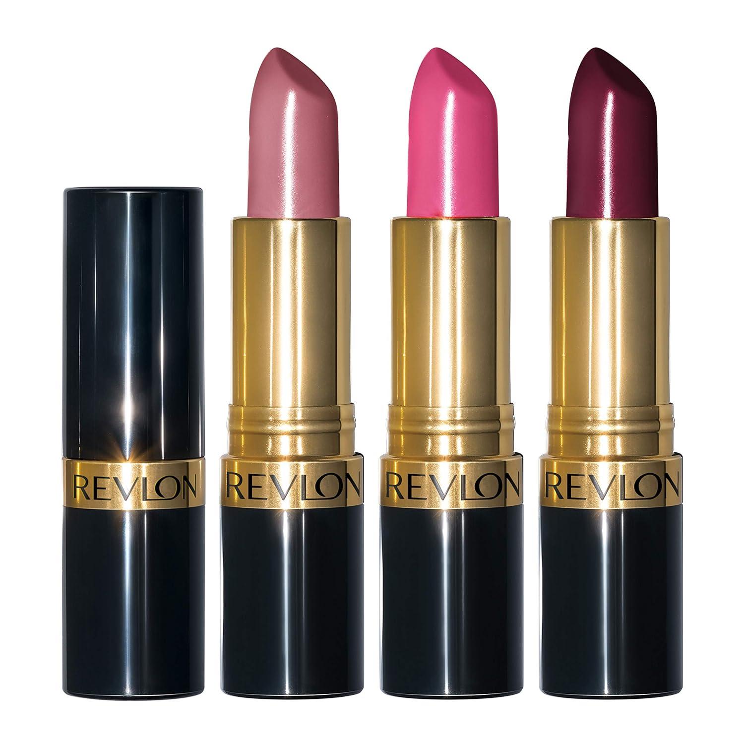 image:imageREVLON Super Lustrous Lipstick Creamy Formula For Soft FullerLooking Lips Moisturized Feel Iced Amethyst 625 015 ozPlum Berry Set