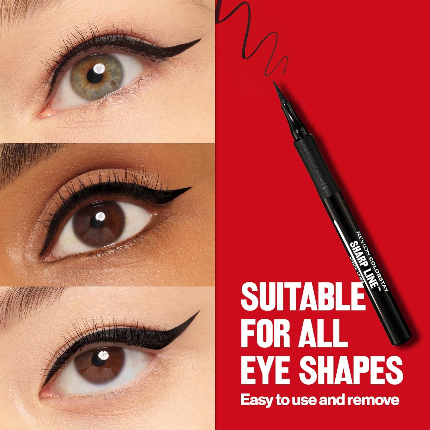 image:imageRevlon Liquid Eyeliner Pen ColorStay Sharp Line Eye Makeup Waterproof Smudgeproof Longwearing with Slim Tapered Tip Sharp LineSlim Tapered Tip