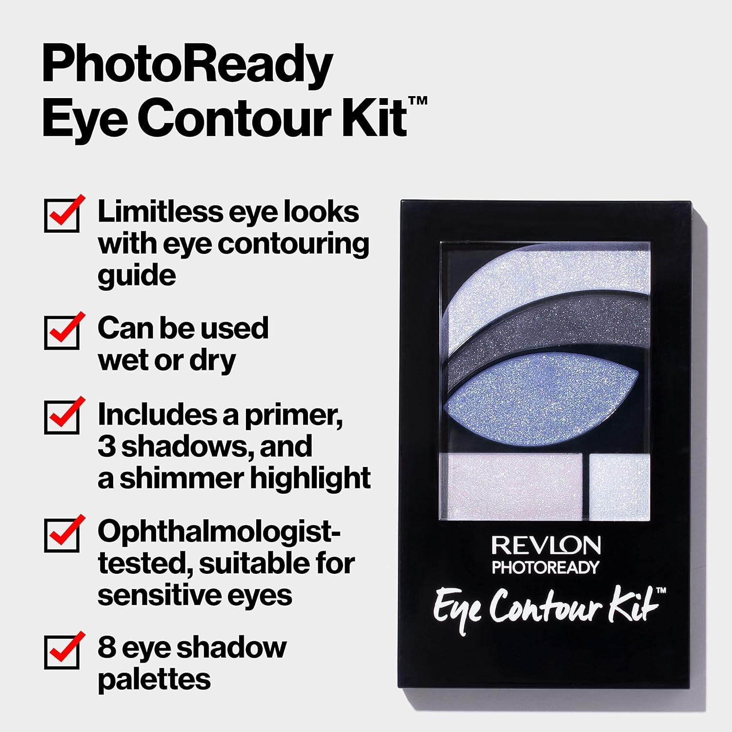 image:imageRevlon PhotoReady Eye Contour Kit Eyeshadow Palette with 5 WetDry Shades amp DoubleEnded Brush Applicator Metropolitan 501 01 ozAvant Garde