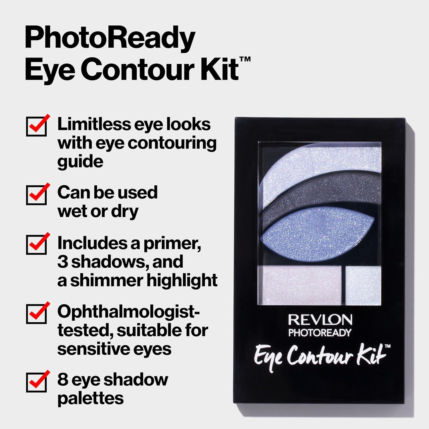 image:imageRevlon PhotoReady Eye Contour Kit Eyeshadow Palette with 5 WetDry Shades amp DoubleEnded Brush Applicator Metropolitan 501 01 ozImpressionist