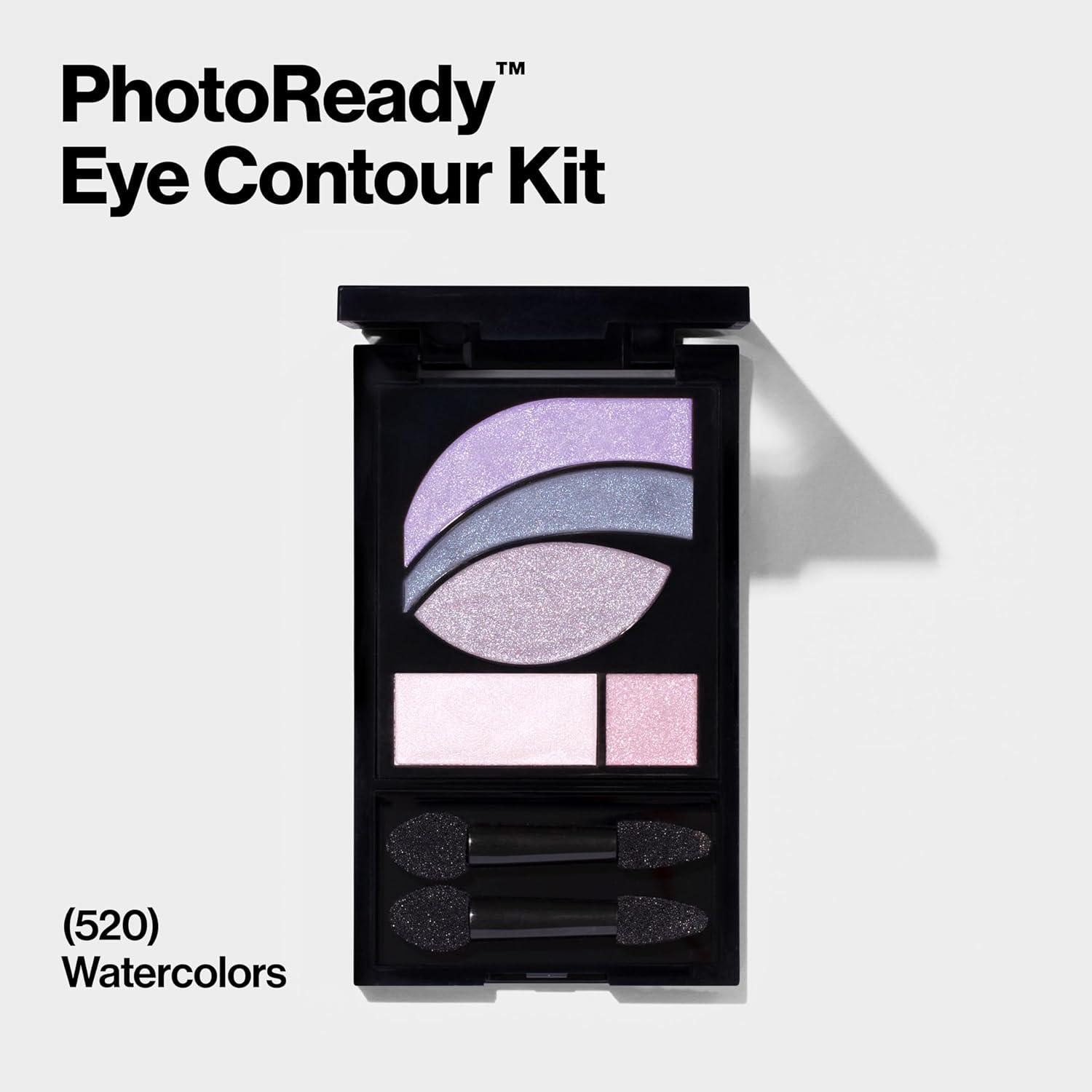 image:imageRevlon PhotoReady Eye Contour Kit Eyeshadow Palette with 5 WetDry Shades amp DoubleEnded Brush Applicator Metropolitan 501 01 ozWatercolors