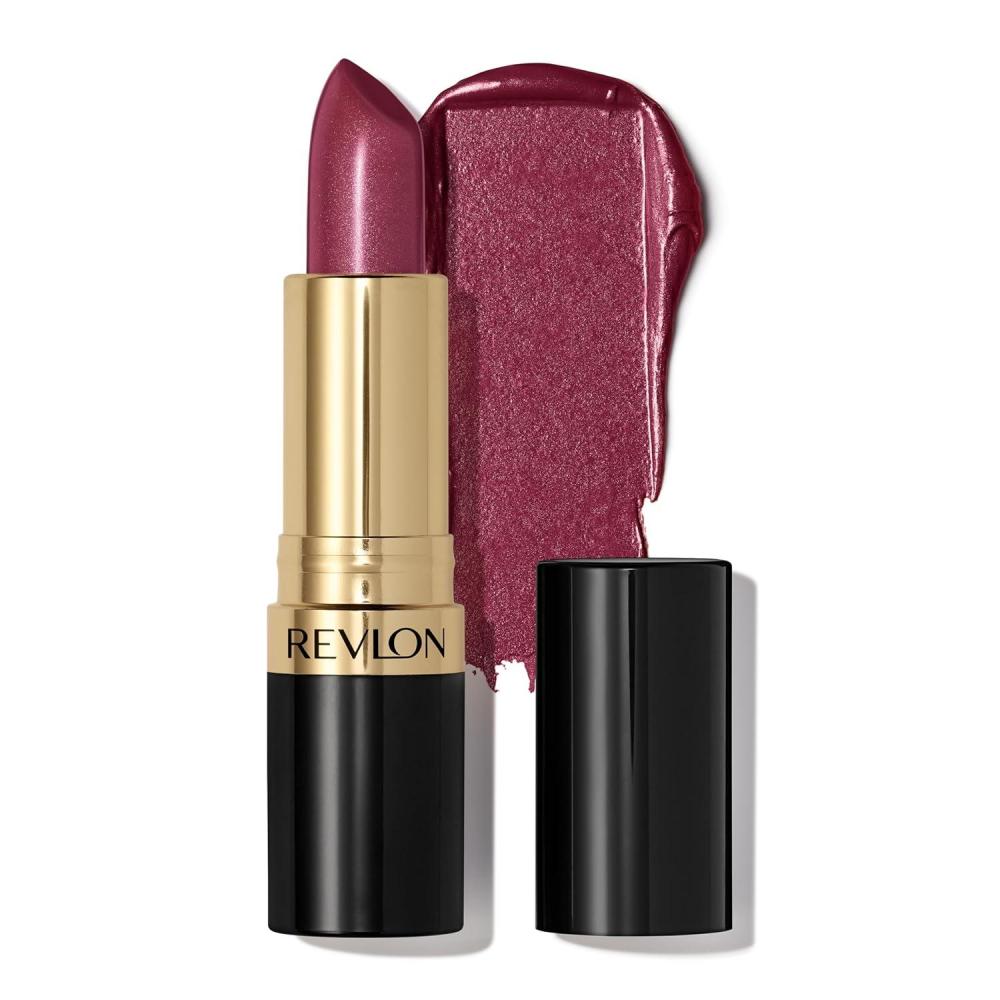 image:imageREVLON Super Lustrous Lipstick Creamy Formula For Soft FullerLooking Lips Moisturized Feel Iced Amethyst 625 015 oz812 Porto Please