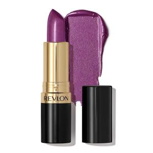 REVLON Super Lustrous Lipstick, Creamy Formula For Soft, Fuller-Looking Lips, Moisturized Feel, Iced Amethyst (625), 0.15 oz(027 Violet Frenzy)
